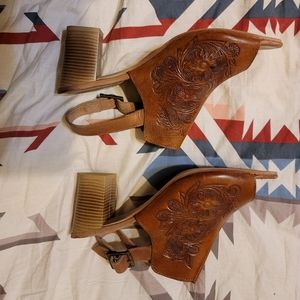 Roper tooled leather heels